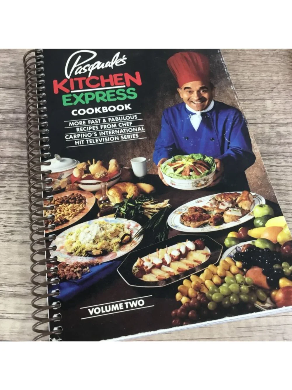 Pasquales Kitchen Express Cookbooks Vol 1 & 2 Spiral-Bound Chef Pasquale Carpino